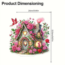 Load image into Gallery viewer, Acrylic Special Shape Rose Cottage 5D DIY Diamond Painting Desktop Ornaments