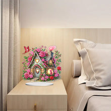 Load image into Gallery viewer, Acrylic Special Shape Rose Cottage 5D DIY Diamond Painting Desktop Ornaments