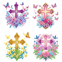 Load image into Gallery viewer, 4Pcs Diamond Painting Brooch Diamond Painting Pins DIY Diamond Pins Party Favors