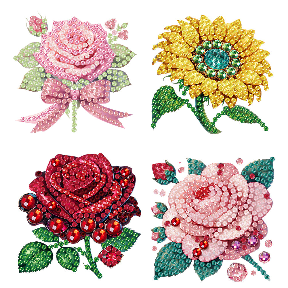 4Pcs Diamond Painting Brooch Diamond Painting Pins DIY Diamond Pins Party Favors