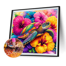 Load image into Gallery viewer, Diamond Painting - Full Round - Hibiscus Turtle (35*30CM)