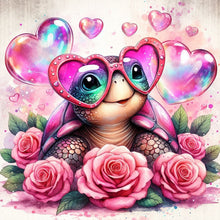 Load image into Gallery viewer, Diamond Painting - Full Round - Rose Love Heart Turtle (40*40CM)