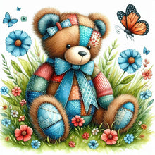 Load image into Gallery viewer, Diamond Painting - Full Round - Butterfly Teddy Bear (40*40CM)