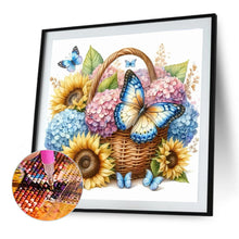 Load image into Gallery viewer, Diamond Painting - Full Round - Sunflower Hydrangea Butterfly (40*40CM)