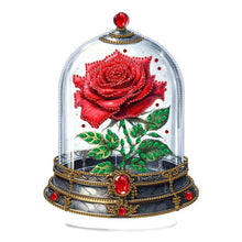 Load image into Gallery viewer, Acrylic Special Shape Red Rose Diamond Painting Desktop Ornaments for Girlfriend
