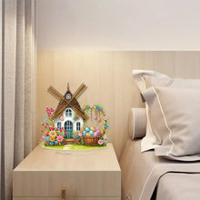 Load image into Gallery viewer, Acrylic Special Shape Easter Windmill Diamond Painting Desktop Ornaments