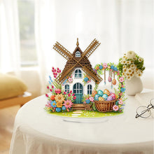 Load image into Gallery viewer, Acrylic Special Shape Easter Windmill Diamond Painting Desktop Ornaments