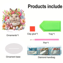 Load image into Gallery viewer, Acrylic Special Shape Easter Rabbit Diamond Painting Desktop Ornaments