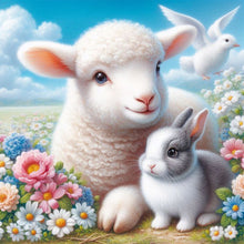 Load image into Gallery viewer, Diamond Painting - Full Round - Easter sheep and rabbits (30*30CM)