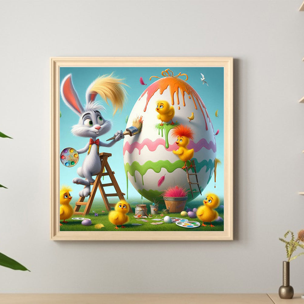 Diamond Painting - Full Round - Easter bunny (30*30CM)