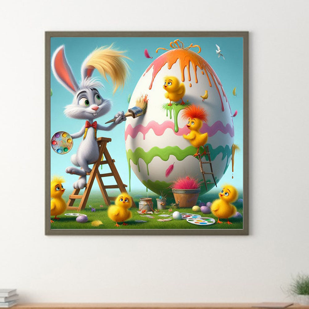Diamond Painting - Full Round - Easter bunny (30*30CM)