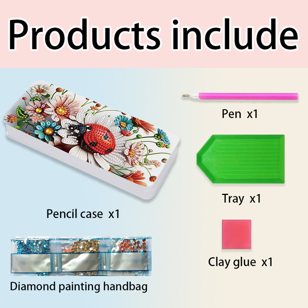 Diamond Painting Pencil Case DIY Diamond Painting Stationery Case for Art Crafts