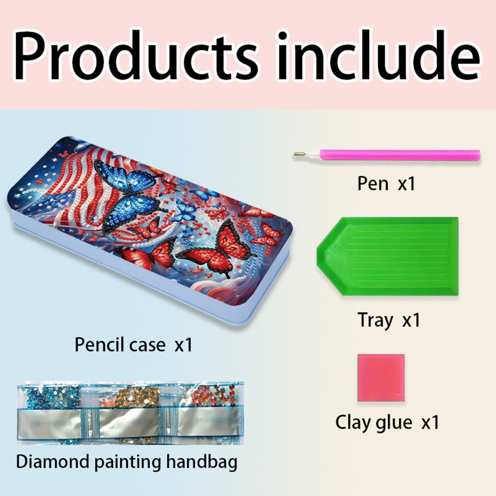 Diamond Painting Pencil Case DIY Diamond Painting Stationery Case for Art Crafts