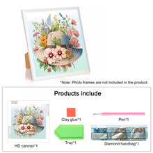 Load image into Gallery viewer, Diamond Painting - Partial Special Shaped - Flower Hat (30*30CM)