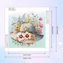 Load image into Gallery viewer, Diamond Painting - Partial Special Shaped - Flower Hat (30*30CM)