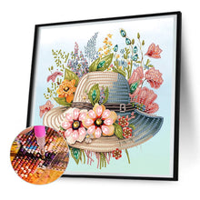 Load image into Gallery viewer, Diamond Painting - Partial Special Shaped - Flower Hat (30*30CM)