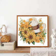 Load image into Gallery viewer, Diamond Painting - Partial Special Shaped - Flower Cowboy Hat (30*30CM)