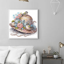 Load image into Gallery viewer, Diamond Painting - Partial Special Shaped - Flower Hat (30*30CM)
