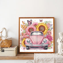 Load image into Gallery viewer, Diamond Painting - Partial Special Shaped - Sunflower Classic Car (30*30CM)