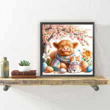 Load image into Gallery viewer, Diamond Painting - Full Round - Easter Peach Yak Cat (30*30CM)