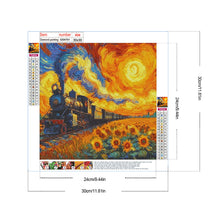 Load image into Gallery viewer, Diamond Painting - Full Round - Sunflower Train (30*30CM)