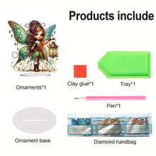 Load image into Gallery viewer, PET Elf Girl Desktop Diamond DIY Kits Diamond Painting Desktop Ornament for Home