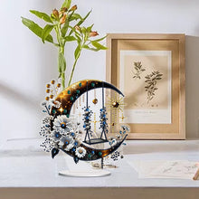 Load image into Gallery viewer, PET Crescent Candle Desktop Diamond DIY Kits Table Top Diamond Painting Ornament