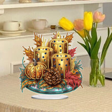 Load image into Gallery viewer, PET Crescent Candle Desktop Diamond DIY Kits Table Top Diamond Painting Ornament