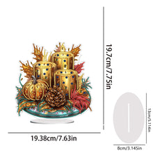Load image into Gallery viewer, PET Crescent Candle Desktop Diamond DIY Kits Table Top Diamond Painting Ornament