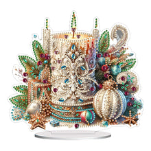 Load image into Gallery viewer, PET Crescent Candle Desktop Diamond DIY Kits Table Top Diamond Painting Ornament