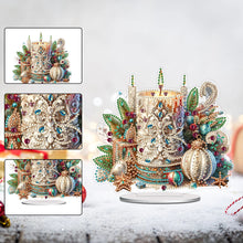 Load image into Gallery viewer, PET Crescent Candle Desktop Diamond DIY Kits Table Top Diamond Painting Ornament