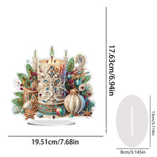 Load image into Gallery viewer, PET Crescent Candle Desktop Diamond DIY Kits Table Top Diamond Painting Ornament