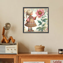 Load image into Gallery viewer, Diamond Painting - Full Square - Little girl with flowers (30*30CM)