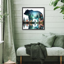 Load image into Gallery viewer, Diamond Painting - Full Square - Bear silhouette in the forest (40*40CM)