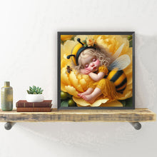 Load image into Gallery viewer, Diamond Painting - Full Round - Sleeping baby bee (30*30CM)