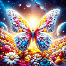 Load image into Gallery viewer, Diamond Painting - Full Round - Colorful Butterfly On Flower Sea (30*30CM)