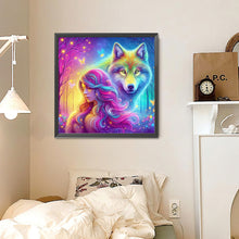 Load image into Gallery viewer, Diamond Painting - Full Round - Wolf And Girl (30*30CM)
