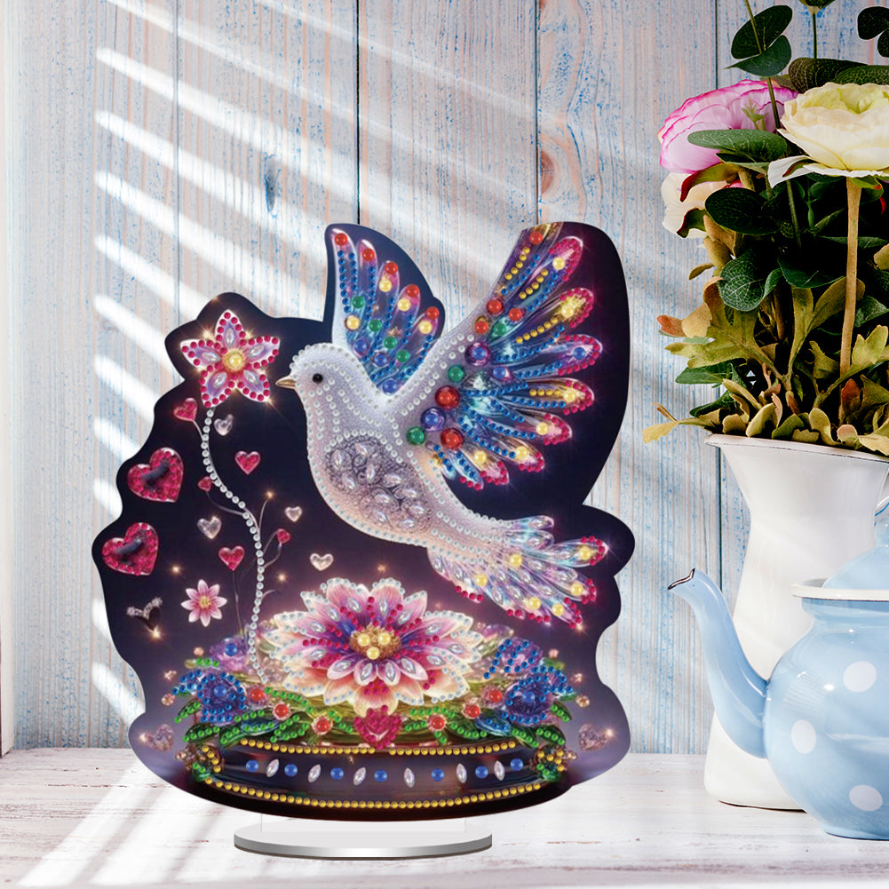 Acrylic Special Shape Angel Girl Desktop Diamond Art Kits for Home Office Decor