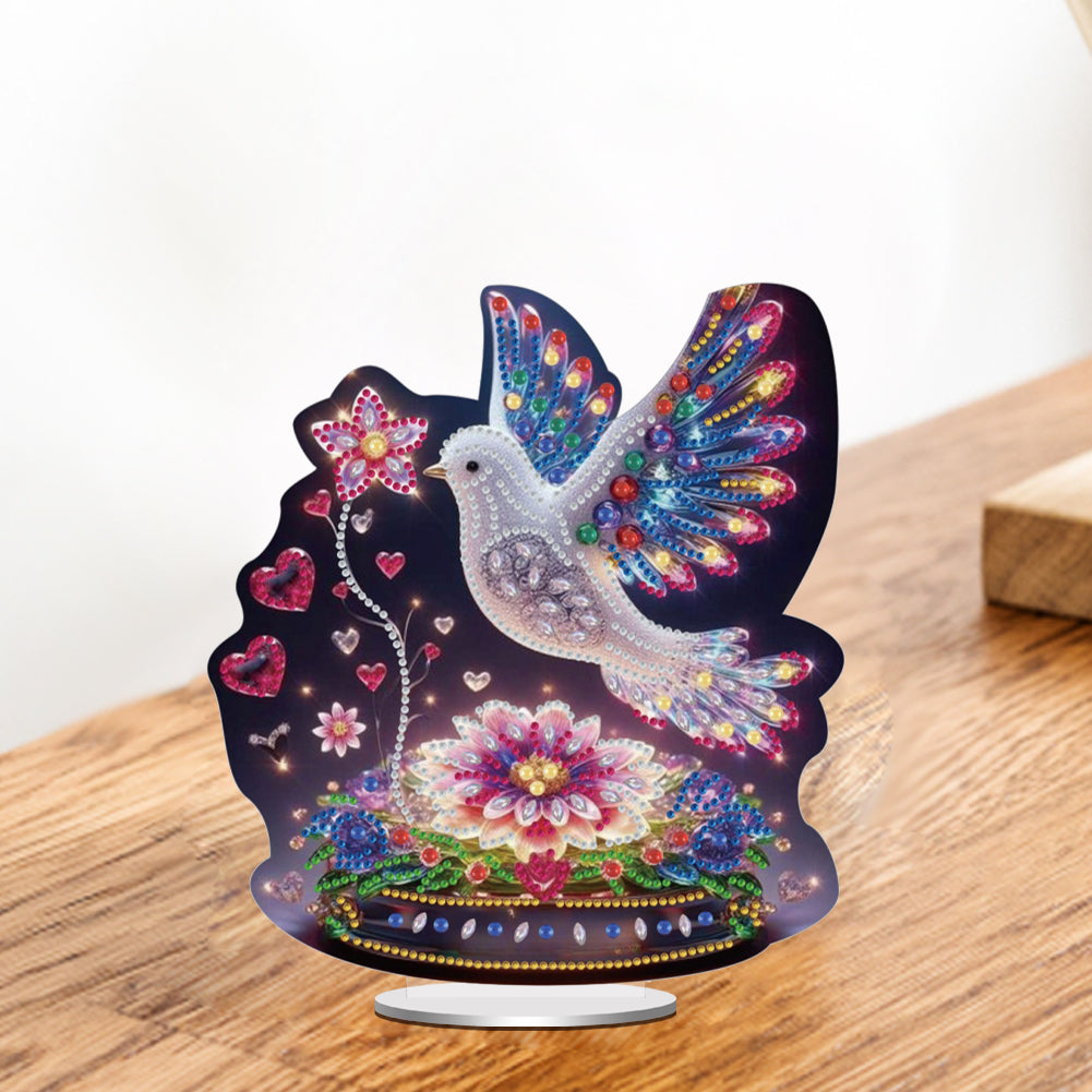 Acrylic Special Shape Angel Girl Desktop Diamond Art Kits for Home Office Decor