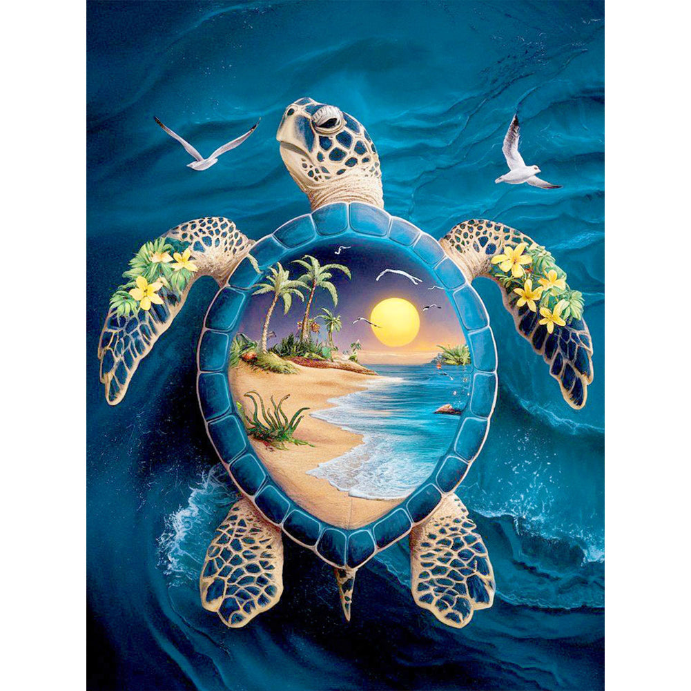 Diamond Painting - Full Round - Turtle On Vacation (30*40CM)