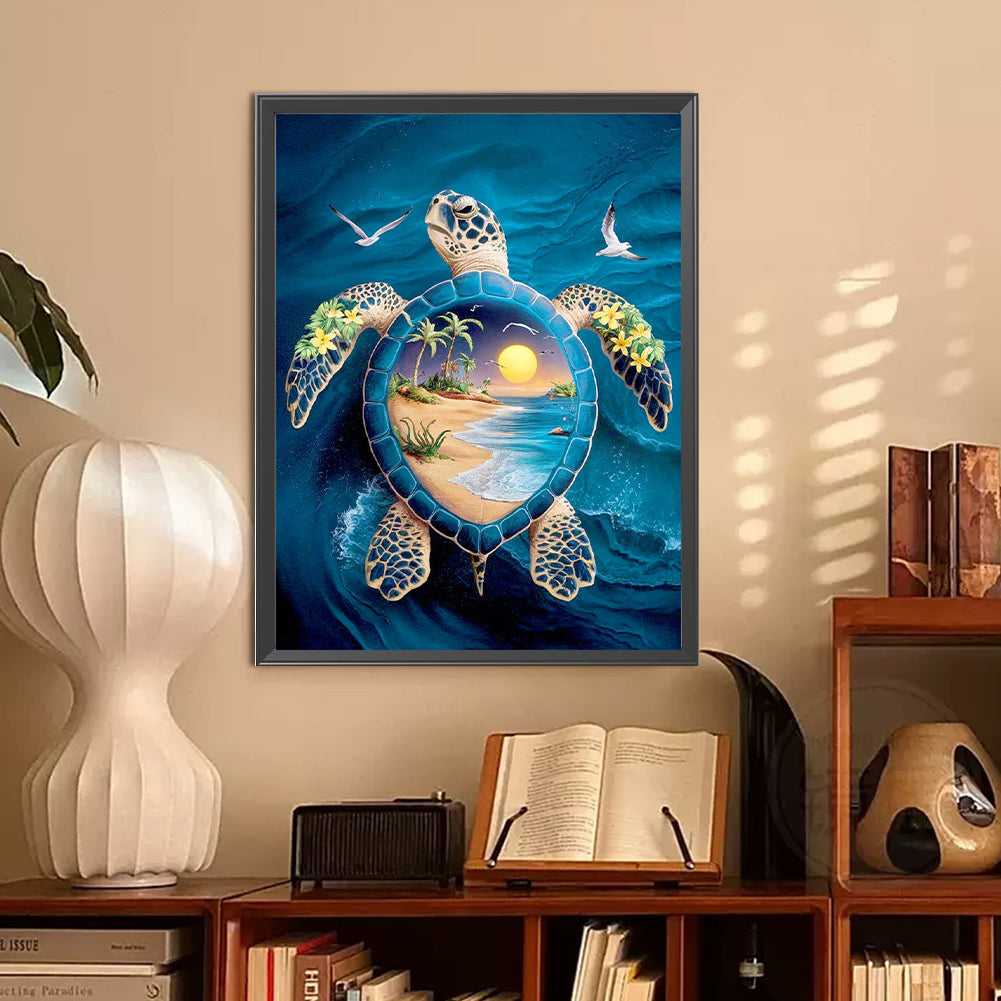 Diamond Painting - Full Round - Turtle On Vacation (30*40CM)