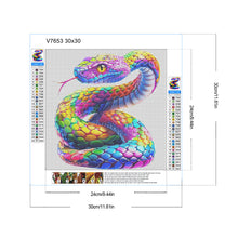 Load image into Gallery viewer, Diamond Painting - Full Round - Colored snake (30*30CM)