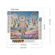 Load image into Gallery viewer, Diamond Painting - Full Round - Dream catcher in the flowers (30*30CM)