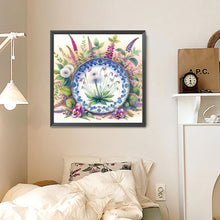 Load image into Gallery viewer, Diamond Painting - Full Round - Porcelain dandelion (30*30CM)