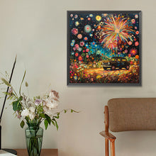 Load image into Gallery viewer, Diamond Painting - Full Round - Fireworks car in the dark (30*30CM)