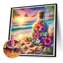 Load image into Gallery viewer, Diamond Painting - Full Round - Seaside flower drift bottle (30*30CM)