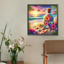 Load image into Gallery viewer, Diamond Painting - Full Round - Seaside flower drift bottle (30*30CM)