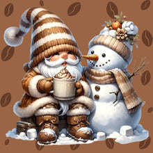 Load image into Gallery viewer, Diamond Painting - Full Round - Coffee Gnome Snowman (40*40CM)