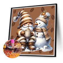 Load image into Gallery viewer, Diamond Painting - Full Round - Coffee Gnome Snowman (40*40CM)