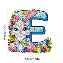 Load image into Gallery viewer, PET Double Sided Special Shaped Easter Alphabet DIY Diamond Painting Keychain